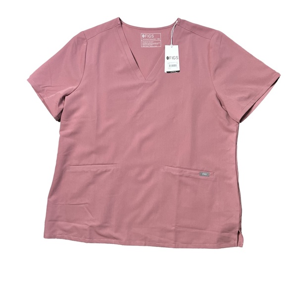 Figs Casma Three-Pocket Scrub Top New with Tags in Mauve size 2XL - Picture 2 of 7